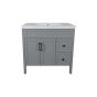 Meuble-lavabo Makala, 36", fini gris mat