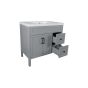 Meuble-lavabo Makala, 36", fini gris mat