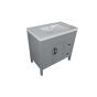 Meuble-lavabo Makala, 36", fini gris mat