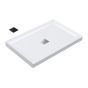 Base de douche Sedna, profil bas, 48" x 32", blanc