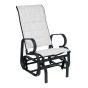 Chaise berçante simple Calais, structure aluminium, rembourrée, gris pâle