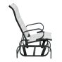 Chaise berçante simple Calais, structure aluminium, rembourrée, gris pâle