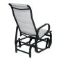 Chaise berçante simple Calais, structure aluminium, rembourrée, gris pâle
