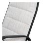 Chaise berçante simple Calais, structure aluminium, rembourrée, gris pâle