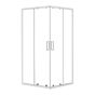 Evisa Semi-Frameless Sliding Shower Door - 36" x 36" - Chrome Finish
