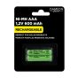 Piles rechargeables AAA, 1,2V, 600mAh, 2/pqt