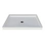 Base de douche Varuna, profil bas, 40" x 32", blanc