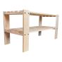 Étagère à chaussures, 27", 2 tablettes, pin naturel mat