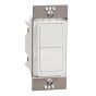 Interrupteur unipolaire, 15A, blanc mat