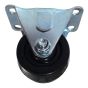 Roulette fixe en caoutchouc, 1 1/2", capacité de 20kg