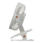 Ventilateur à pince USB, 6", 6 vitesses, rechargeable, blanc