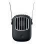 Mini ventilateur de cou, 2", 3 vitesses, rechargeable USB, noir
