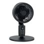 Ventilateur à balayage 3D, 8", télécommande, 3 vitesses, noir