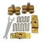 Pocket Door Hanger Kit - Snap-In - Gold Finish