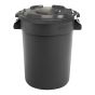 Poubelle d'extérieur avec couvercle, 121 L