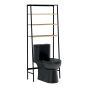 Étagère de salle de bain, 26" x 61 3/4" x 11", noir