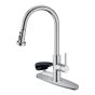 Pull-Out Kitchen Faucet & Glass Rinser - Brushed Nickel