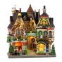 Alsatian Christmas Market Façade - Battery-Operated - 4.5V