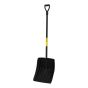 Snow Shovel - 13.9" Poly Blade - Steel Handle - D-Grip