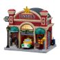 Christmas Village - Taxi Company Building - Lighted