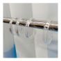 Anneaux pour rideau de douche, PS transparent, 2,16", 12/pqt