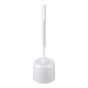 Brosse de toilette, polypropylène, 4,13" x 4,13" x 14,17", blanc