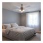 Ventilateur de plafond, 42", 5 pales réversibles, blanc/gris