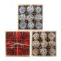 Decorative Holiday Set - Pinecones & Willow Balls - 9 Pcs