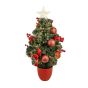 Fibre Optic Pine Tree - 60 cm - Warm White LED - Red Pot