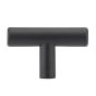 Boutons d’armoire en T, noir mat, 8/pqt