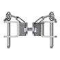 Bride de montage double pour poteau, 76 mm
