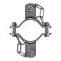 Bride de montage double pour poteau, 76 mm