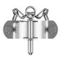 Bride de montage double pour poteau, 76 mm