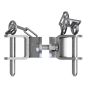 Bride de montage triple pour poteau, 76 mm