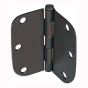 Penture de porte, coins ronds, noir, 3"
