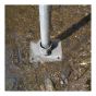 Base Plate – Galvanized Steel - 6" x 6" x 1/8"