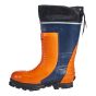 Bottes de sécurité, en caoutchouc, orange/noir, grandeur 8