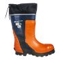Bottes de sécurité, en caoutchouc, orange/noir, grandeur 8