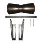 Keel Roller with Brackets – Black - 8"