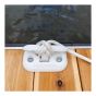 Retractable Mooring Cleat – Aluminum – White - 6"