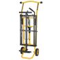 Support avec roues pour scie à onglets, 8', noir et jaune