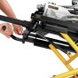 Support avec roues pour scie à onglets, 8', noir et jaune
