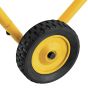 Support avec roues pour scie à onglets, 8', noir et jaune