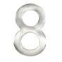 Modern house number #8 - Satin nickel - 4"