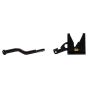 Self-adjusting gate latch - Black