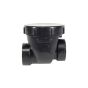 ABS-Backwater Valve - 1 1/2" - Hub - Black