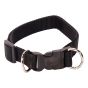 Adjustable Nylon Dog Collar - Black - 1" x 16" to 26"