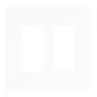 Wallplate - Double - White