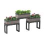 Garant Plastic Raised Garden Bed - Greige - Rectangular - 22" x 15.25" x 11.13"