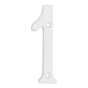 Modern style house number #1 - White - 3/8" x 6"